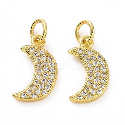 Brass Micro Pave Cubic Zirconia Pendants KK-E068-VF049-1