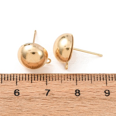 Brass Stud Earring Findings LS-KK-G604-01G-05-1