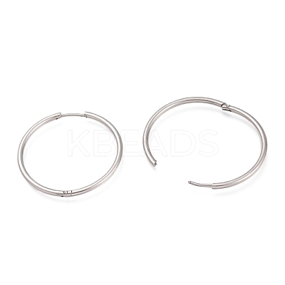 Tarnish Resistant 201 Stainless Steel Huggie Hoop Earrings EJEW-O095-02H-1