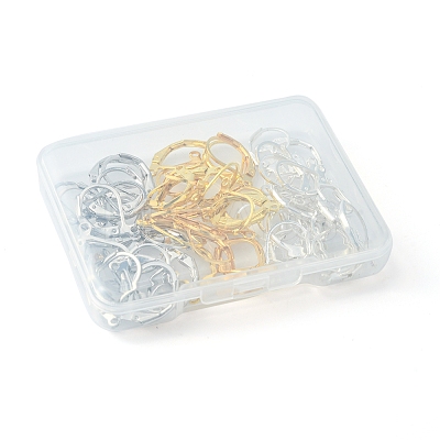 60Pcs 3 Colors Brass Leverback Earring Findings KK-FS0001-16-1