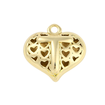 Hollow Brass Pendants for Valentine's Day KK-M289-03T-G-1