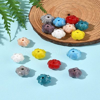 16Pcs 8 Colors Handmade Lampwork Beads LAMP-FS0001-25-1