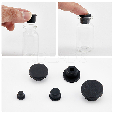 30Pcs 5 Styles Silicone Hole Plugs AJEW-GF0011-63B-1