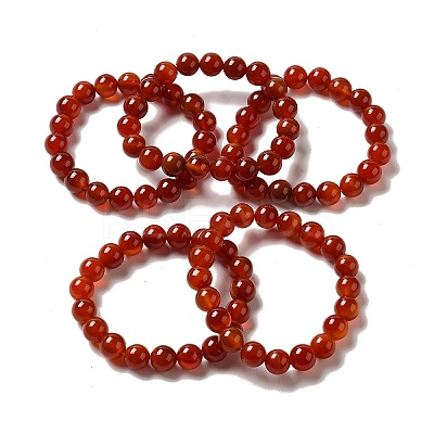 Natural Carnelian Stretch Bracelets B073-4-1
