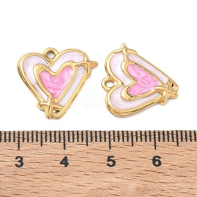 304 Stainless Steel Enamel Pendants STAS-Q119-26G-03-1