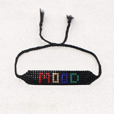 Glass Seed Braided Link Bracelet BJEW-A121-64A-1