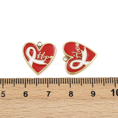 304 Stainless Steel Enamel Pendants STAS-P415-17G-1
