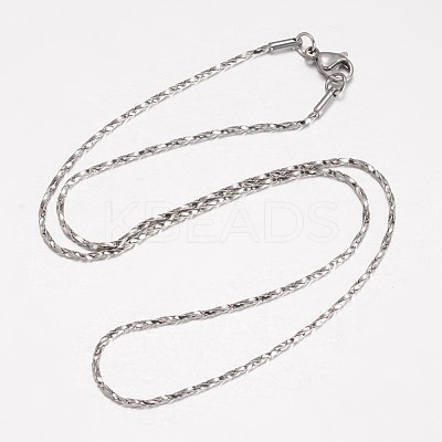 Non-Tarnish 304 Stainless Steel Necklace MAK-K062-06P-1.4mm-1