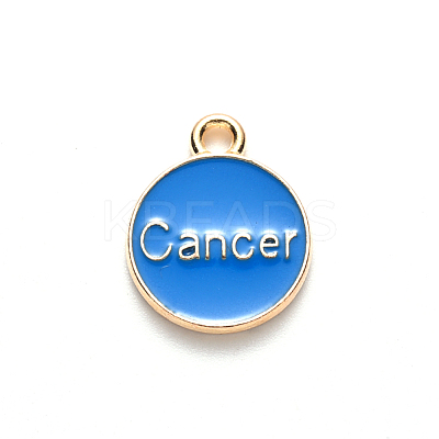 Alloy Enamel Pendants X-ENAM-S124-01B-02D-1