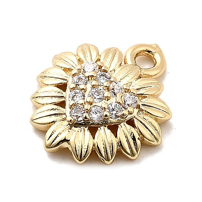 Brass Micro Pave Cubic Zirconia Pendants KK-H089-16G-1