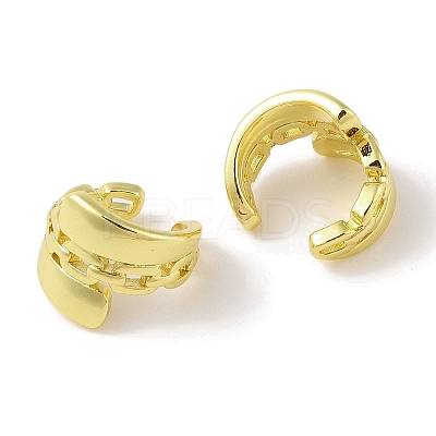 Brass Cuff Earrings for Women EJEW-I305-27G-1