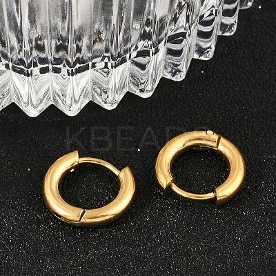 202 Stainless Steel Huggie Hoop Earrings EJEW-F111A-12mm-G-1