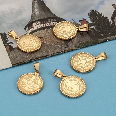 304 Stainless Steel Pendants Ion Plating(IP) STAS-O065-18-1