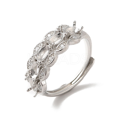 Adjustable Alloy Pad Ring Settings KK-C022-01E-P-1