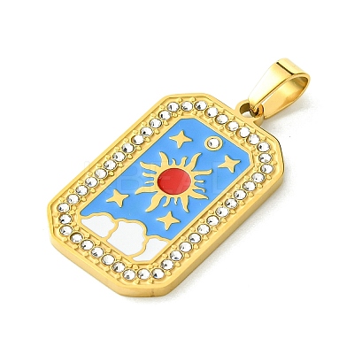 Ion Plating(IP) 304 Stainless Steel Pendants STAS-C101-08G-05-1