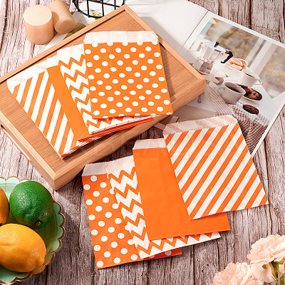 40Pcs 4 Styles Kraft Paper Bags CARB-TA0001-12D-1