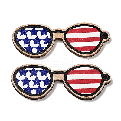 Spray Painted Wood Big Pendants WOOD-D028-01Q-1