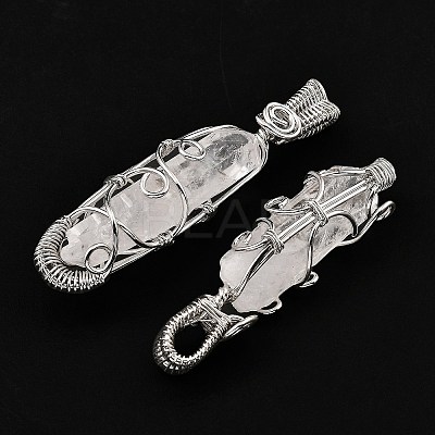 Natural Quartz Crystal Pendants G-K338-28P-03-1