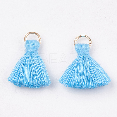 Polycotton(Polyester Cotton) Tassel Pendant Decorations X-FIND-S280-10-1