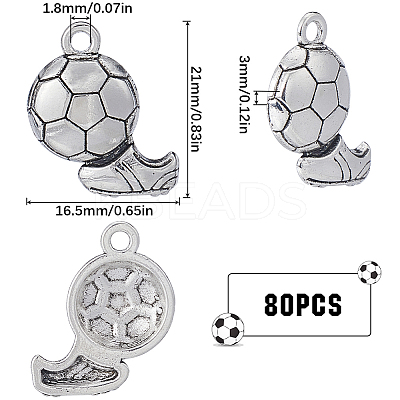 80PCS Tibetan Style Alloy Pendants TIBE-SC0009-36-1