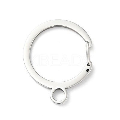 Non-Tarnish 304 Stainless Steel Gate Snap Key Clasps STAS-C056-09P-1