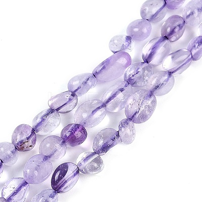 Natural Lavender Amethyst Beads Strands LS-G-P497-01B-21-1