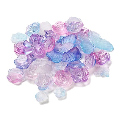 Transparent Acrylic Beads OACR-H039-04E-1