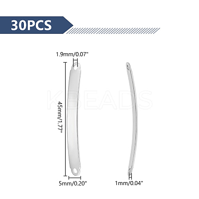 30Pcs 304 Stainless Steel Connector Charms STAS-UN0055-53-1