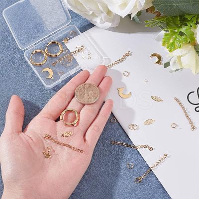 DIY 304 Stainless Steel Earring Making Kits DIY-UN0001-71G-1