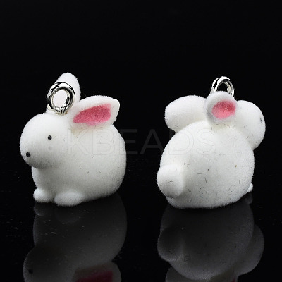 Flocky Resin Pendants RESI-N032-10-1
