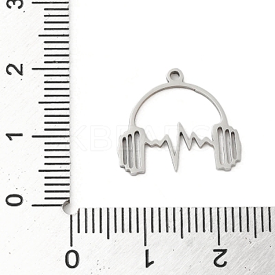 Non-Tarnish 5Pcs 201 Stainless Steel Pendants STAS-B064-10P-1