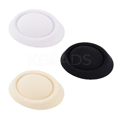 3Pcs 3 Colors Polyester Oval Pillbox Stewardess Fascinator Hat Base for Millinery AJEW-FG0002-75-1