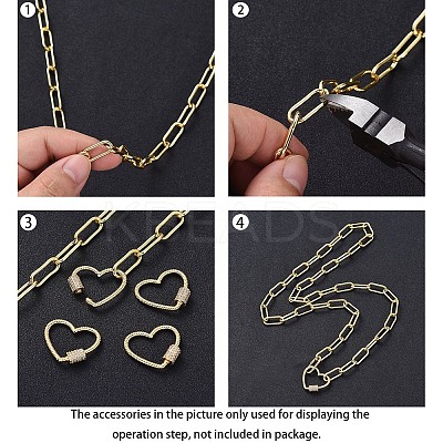Brass Paperclip Chains CHC-G007-01G-1