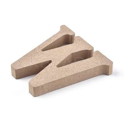 Letter Unfinished Wood Slices DIY-WH0162-62W-1