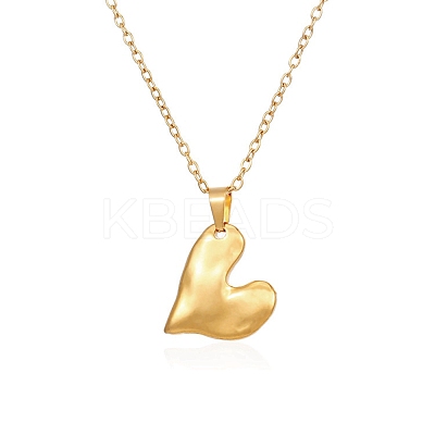 304 Stainless Steel Pendant Necklaces NJEW-G120-02G-1