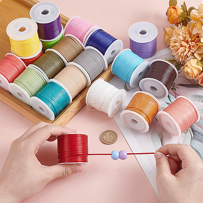 20 Rolls 20 Colors Waxed Polyester Cords YC-PH0002-45-1