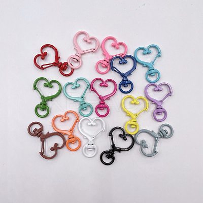 Spray Painted Zinc Alloy Swivel Clasps PURS-PW0005-080-1