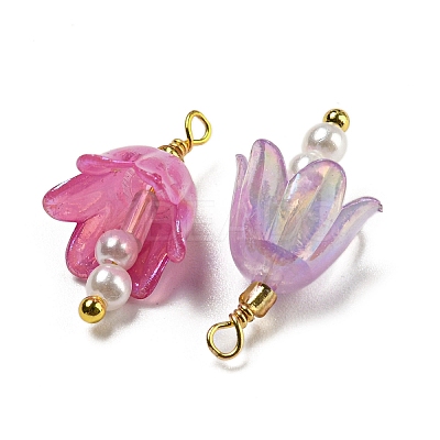 ABS Plastic Imitation Pearl Pendants KK-C046-05-1