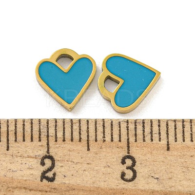 316 Surgical Stainless Steel Enamel Charms STAS-M073-37A-01G-1
