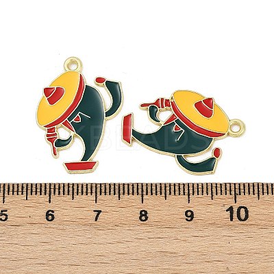 Cinco De Mayo Theme Alloy Enamel Pendants ENAM-V001-05O-G-1