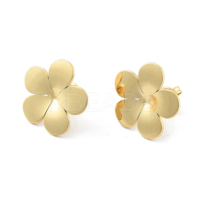 Ion Plating(IP) 304 Stainless Steel Stud Earrings EJEW-P258-16G-1