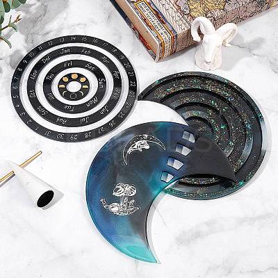 3 Pcs Moon Perpetual Calenda Silicone Mold DIY-SZC0002-01-1