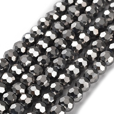 Electroplate Glass Bead Strands EGLA-R042-6mm-06-1
