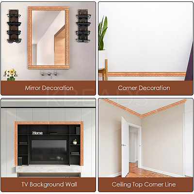 2Pcs Foam 3D Self-Adhesive Waterproof Wallpaper Border DIY-GF0010-19B-1