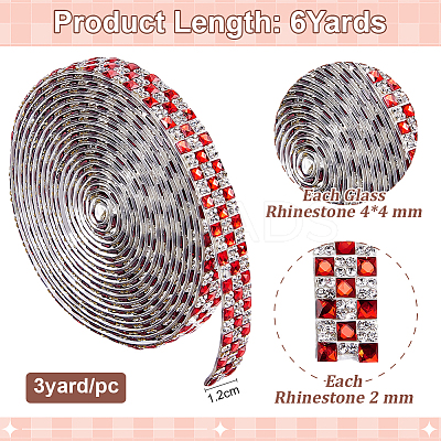 2Pcs Tartan Pattern Hotfix Glass Rhinestone DIY-ME0001-63B-1