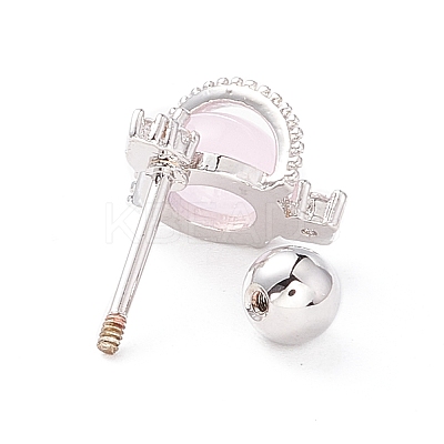 Planet Cat Eye Stud Earrings for Women LS-EJEW-A065-02P-1
