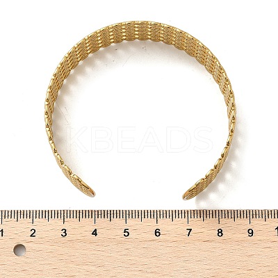 Hollow Out 304 Stainless Steel Cuff Bangles for Women BJEW-Z096-01G-1