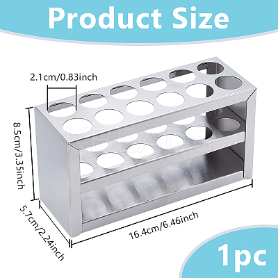Stainless Steel Test Tube Display Rack AJEW-WH0248-726B-1