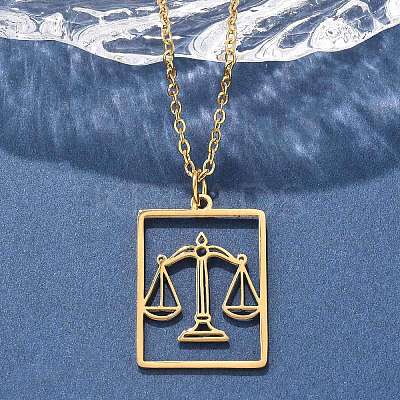 304 Stainless Steel Necklace LS-NJEW-D330-01G-07-1