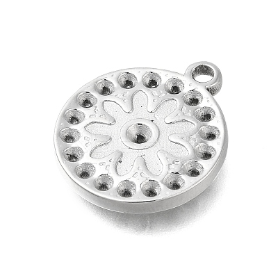 304 Stainless Steel Pendant Rhinestone Settings STAS-D192-14P-1